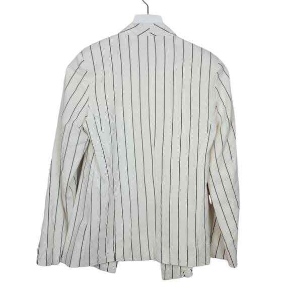 Gentle Fawn Ivory Pinstripe Rayon Blend Open Blazer - Size XS - Picture 4 of 4